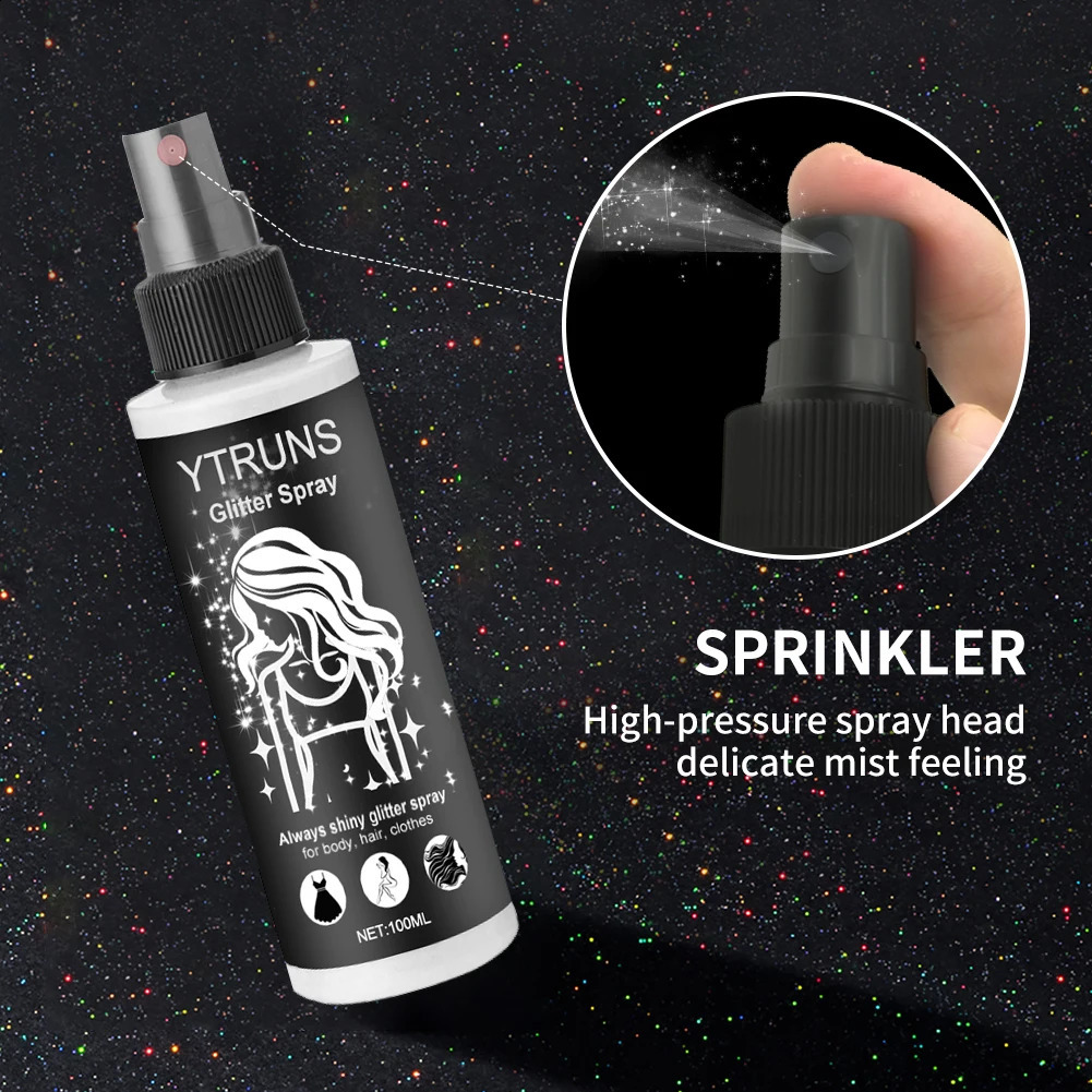 100ml high gloss glitter spray can be used for bodyhairclothes 250410