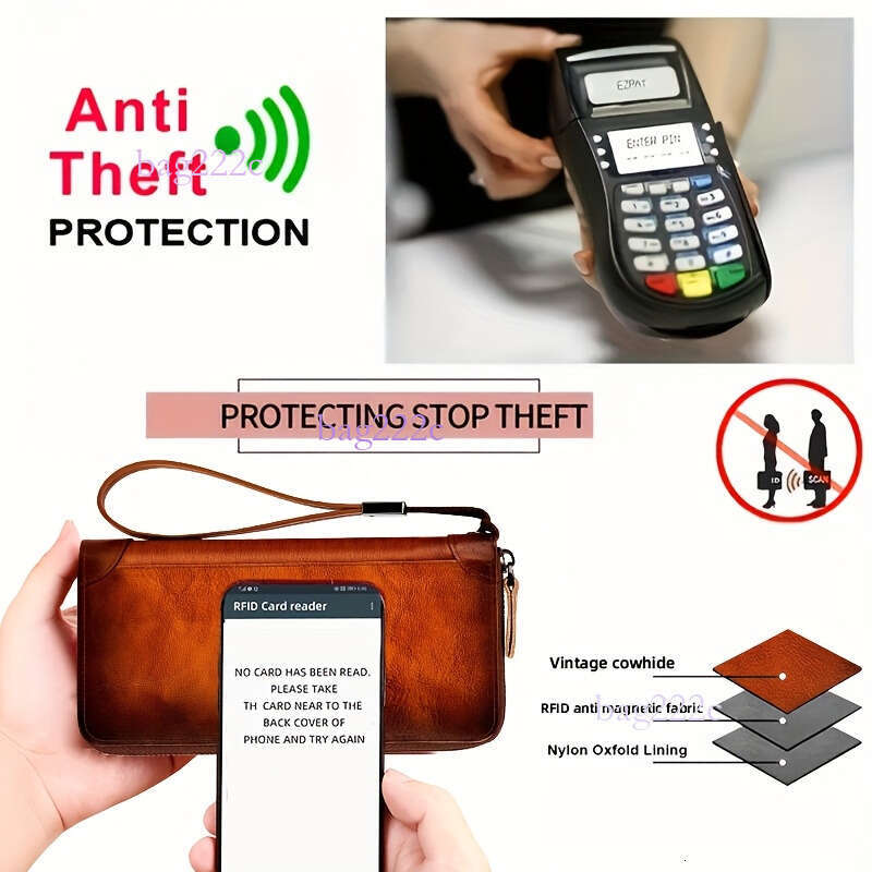 Banya Nu Long Men's Genuine Leather New Zipper Wallet N2040