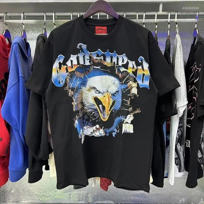 Men's T Shirts American Trendy T-shirts Casual Hip Hop Skull Landscape Print Short Sleeve 2025 -selling Tee Top