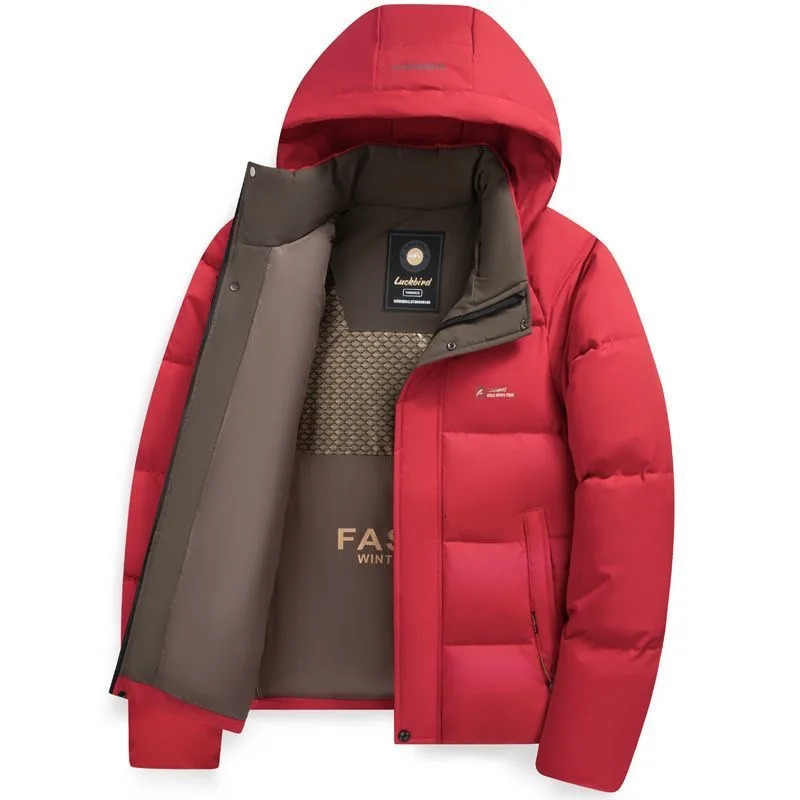 Autumn and Winter Fashion Trend Thick Warm Hooded Cotton-Padded Jacket Mens Casual Loose Comfortable Plus Size Coat 251105