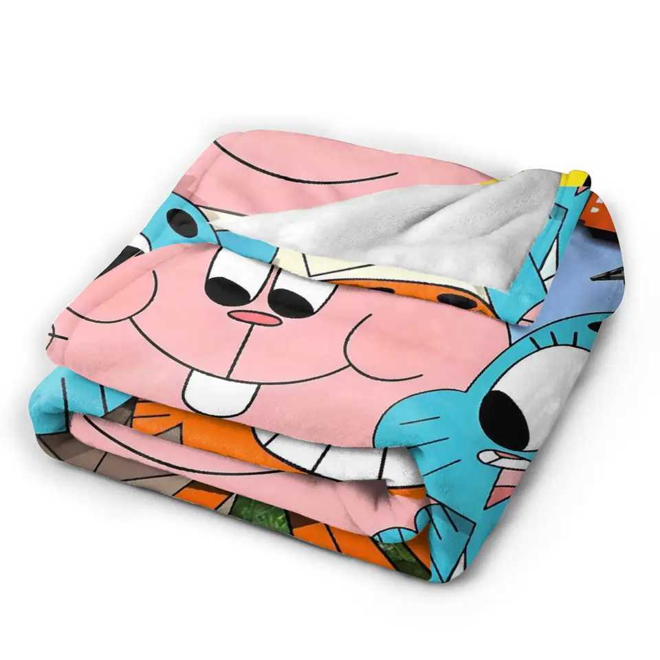 The Amazing World Of Gumballs Soft Warm Blanket Child Plush Throw Blanket Pattern Couch Chair Flannel Bedspread Sofa Bed Cover C251111