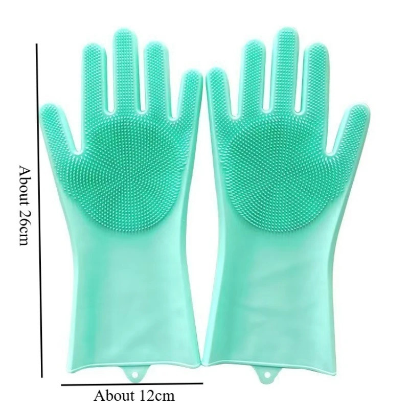 2Pcs Pet Grooming Cleaning Gloves Dog Massage Bathing Glove Soft Silicone Hair Removal Hand Skin Protection 251110