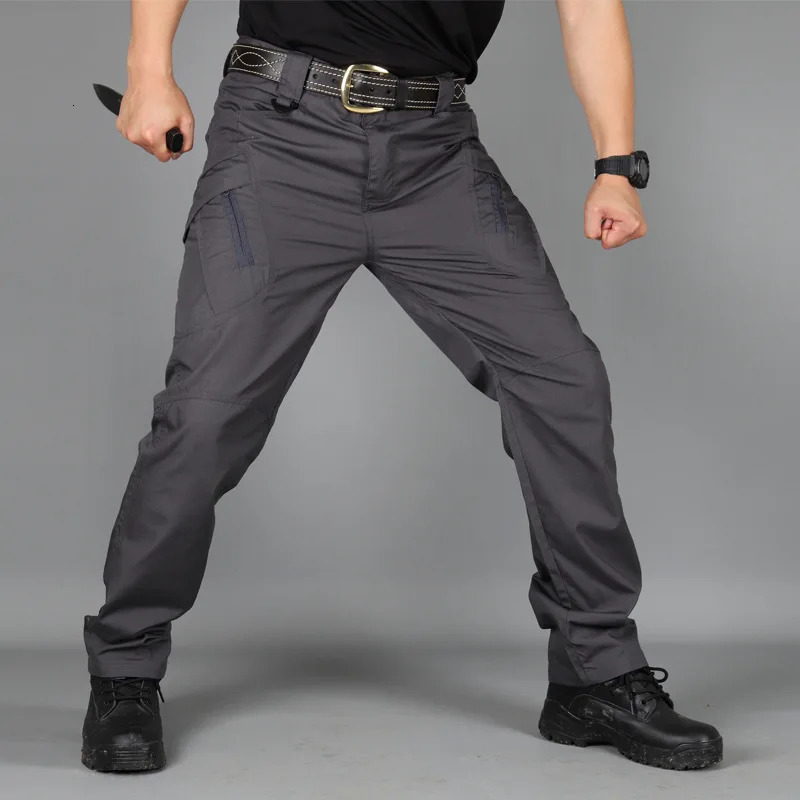 Mens Tactical Pants Multiple Pocket Elasticity Urban Commuter Tacitcal Trousers Men Slim Fat Cargo Pant 5XL 251015