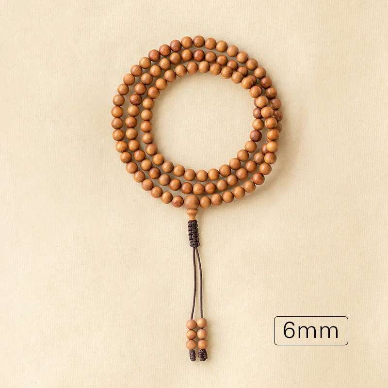 Authentic Indian Mysore Old Mountain Black Bead 108 Beads 8mm Sandalwood Bracelet