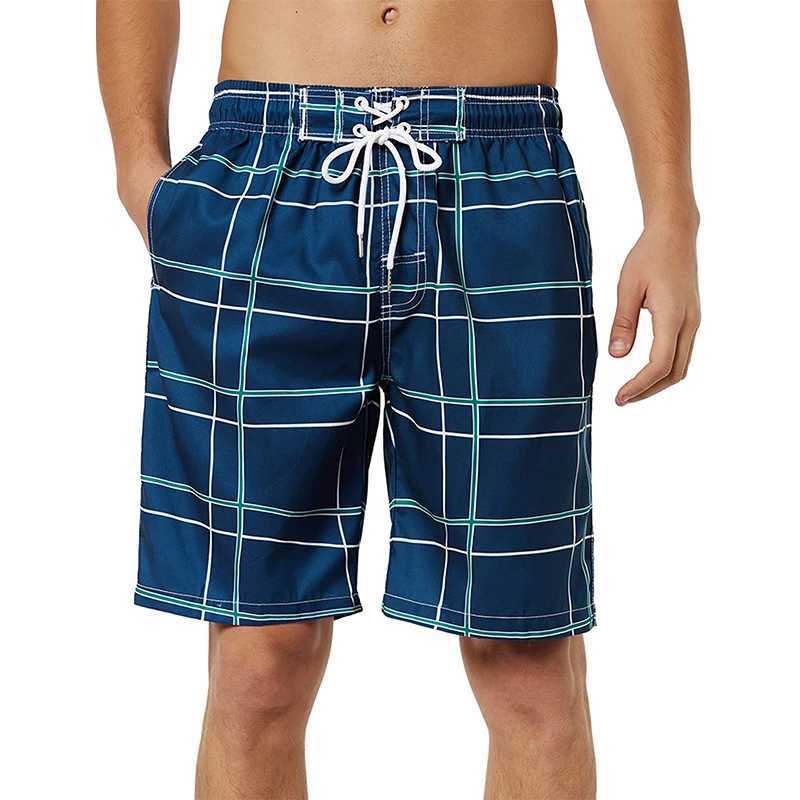 Casual board shorts mens summer Hawaiian beach shorts 3D printed solid color y2k swimsuit dry swimsuit homme 2023 cool surfing ice shortsW250410