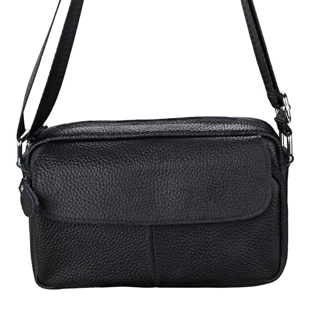 Messenger Cow Genuine Leather Soft Zipper Hasp Single Fashion Female Brand Casual Women Crossbody Bag