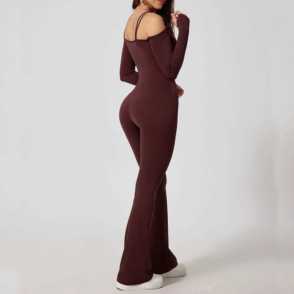 Yoga jumpsuit womens gym fitness bodysuit sportswear womens sportswearW250411