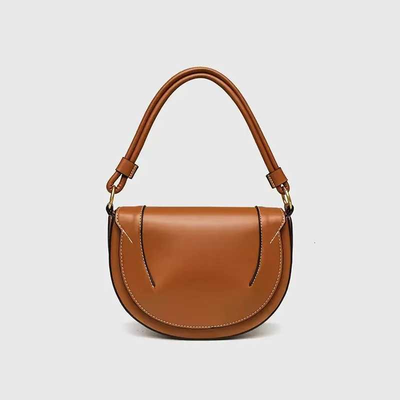 Womens bag 2025 new winter contrasting stitching decoration handbag fashion shoulder crossbody bag flip hard bagT251110