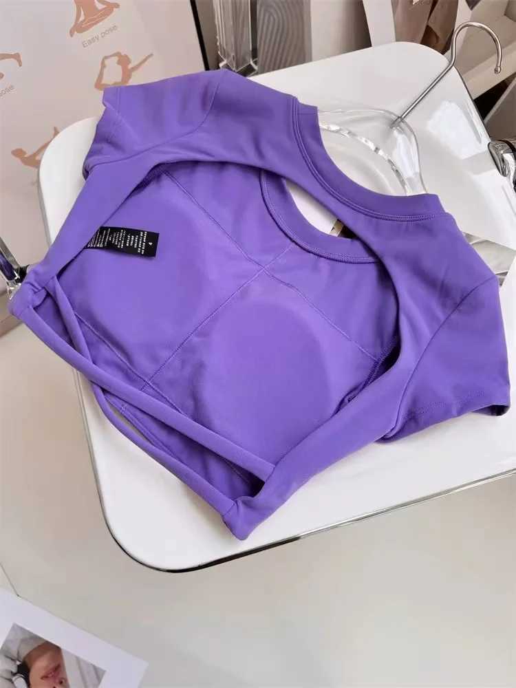 Womens apron sportswear sports tops fitness activity clothes womens quick drying yoga clothes sports backless gym topsW250411