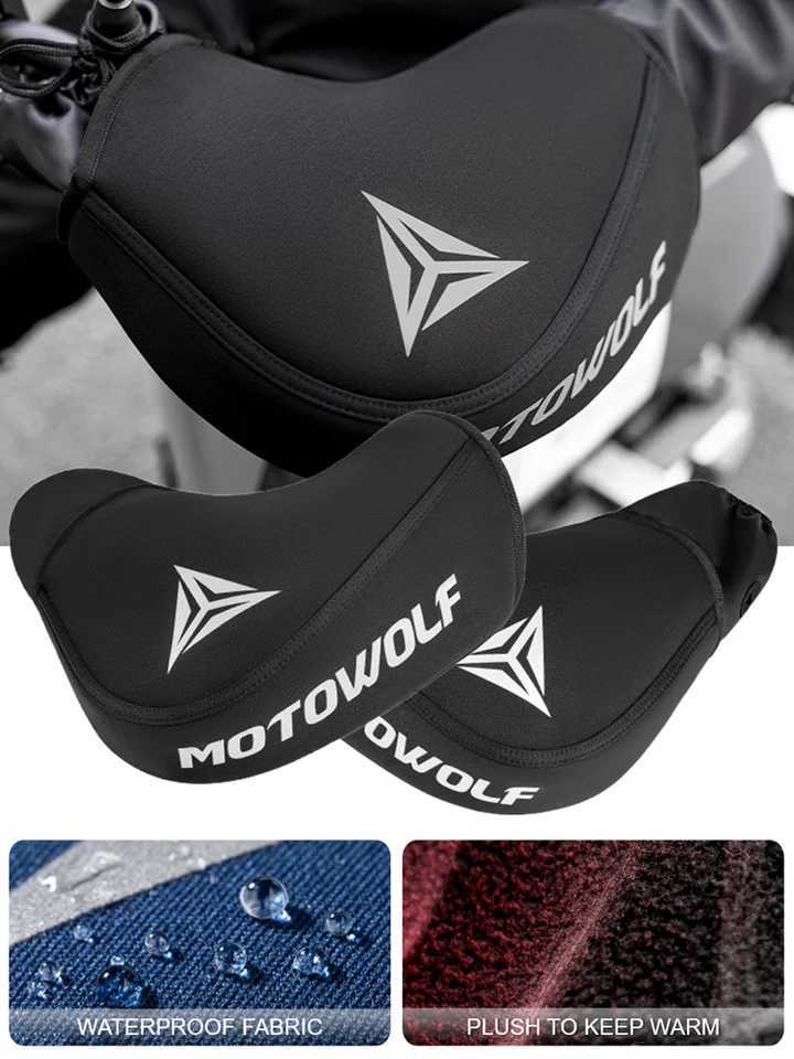 1 Pair Motorcycle Handlebar Muffs Winter cycling gloves Waterproof Handle bar Mitts Snowmobile E-Bike Motorbike Thermal Gloves S25118{RandomText}