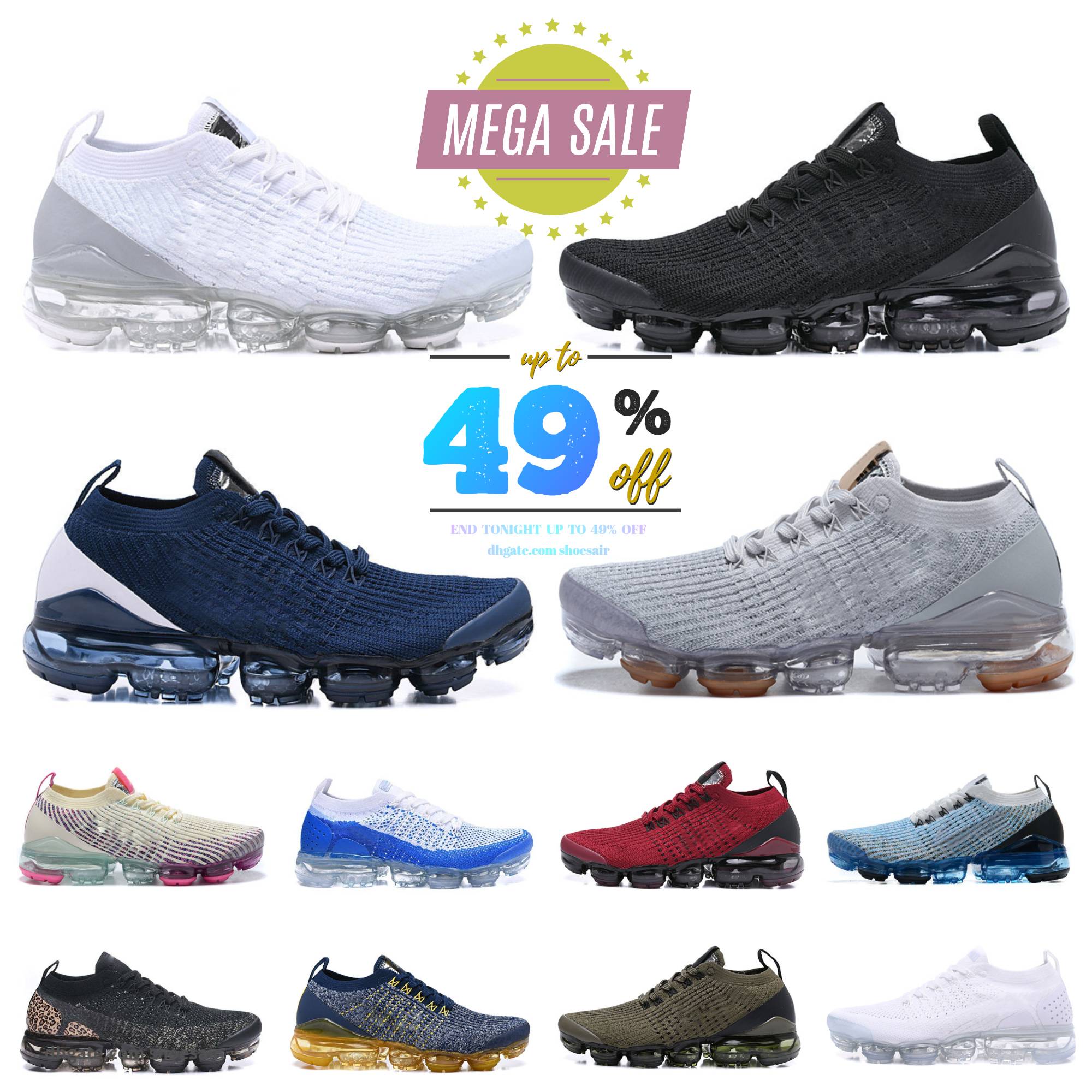 Designer Shoes Fly Mens Women Running Shoes Knits 2.0 Triple Runner Multi Color Black White Safar Pure Platinum Mesh Breathable Sneaker Outdoor Walking Size Eur 36-45