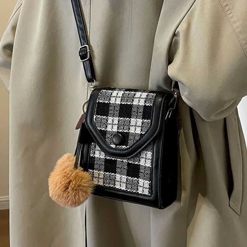 Crossbody Bags Plaid Casual Reusable Retro Shoulder Bags Niche Versatile Handbags Personal Simple Classic Mini Bags for WomenT251110