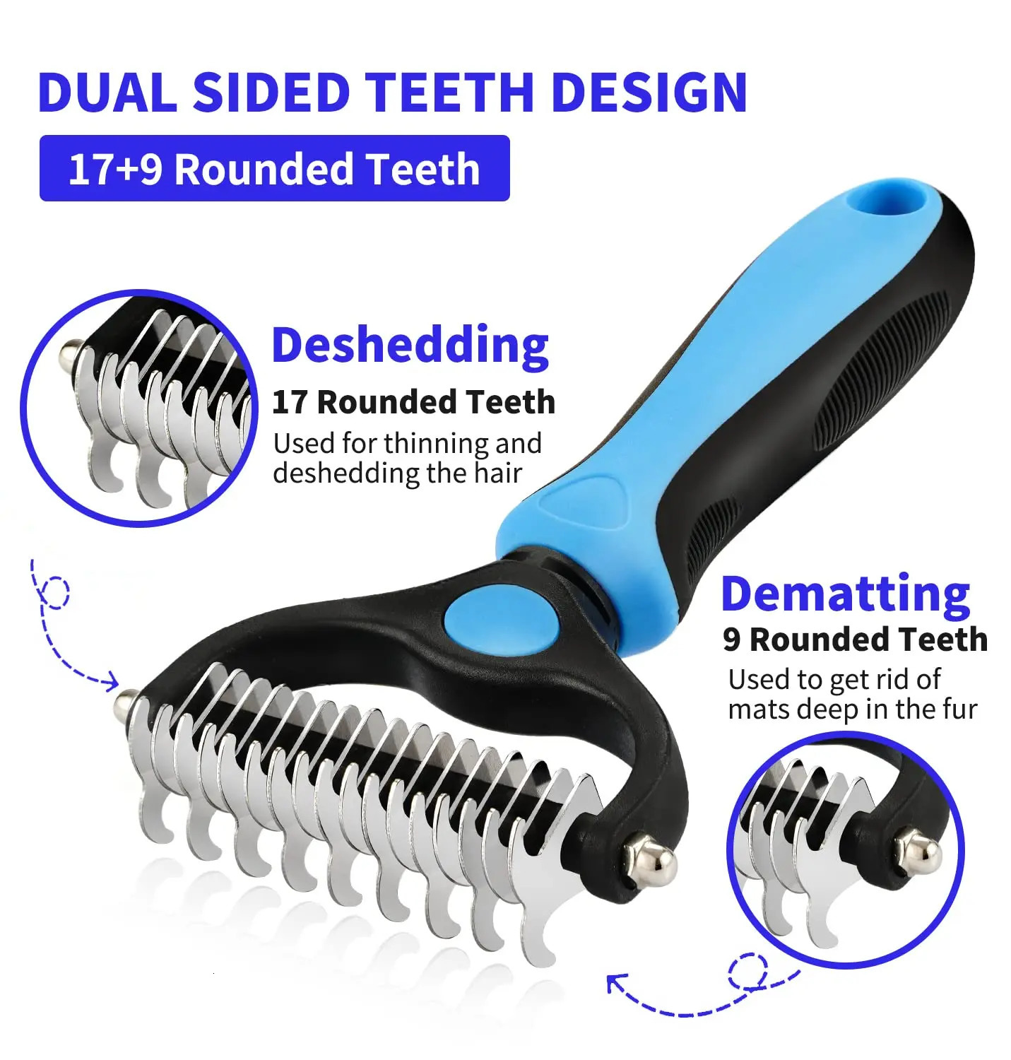 Professional Pet Deshedding Brush Dog Hair Remover Fur Knot Cutter Puppy Cat Comb Brushes Dogs Grooming Shedding Supplies 251110