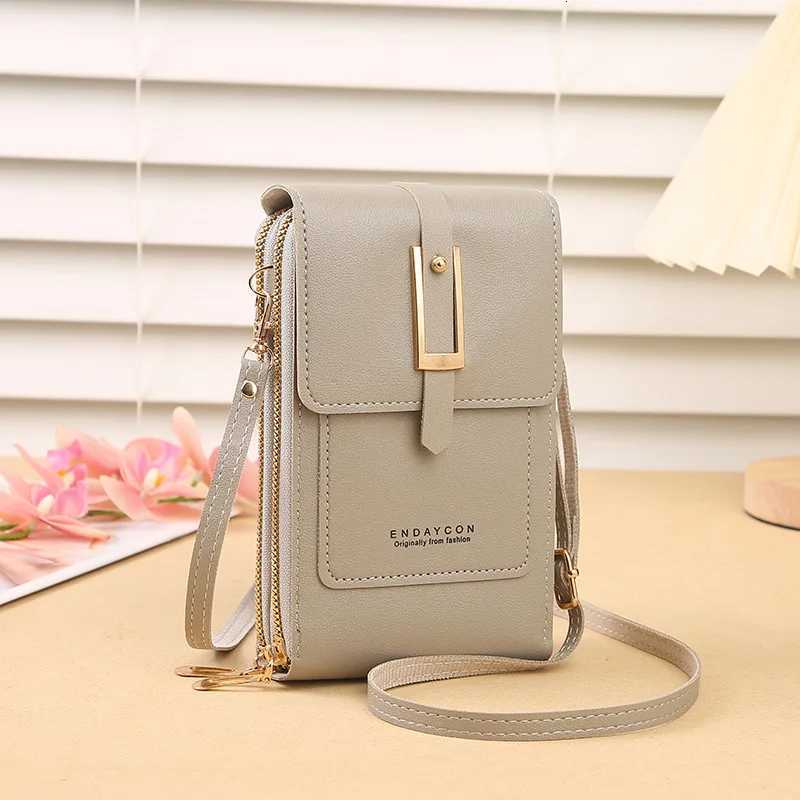 New transparent touchscreen phone bag trend simple crossbody small bag phone womens bag change bag vertical designT251110
