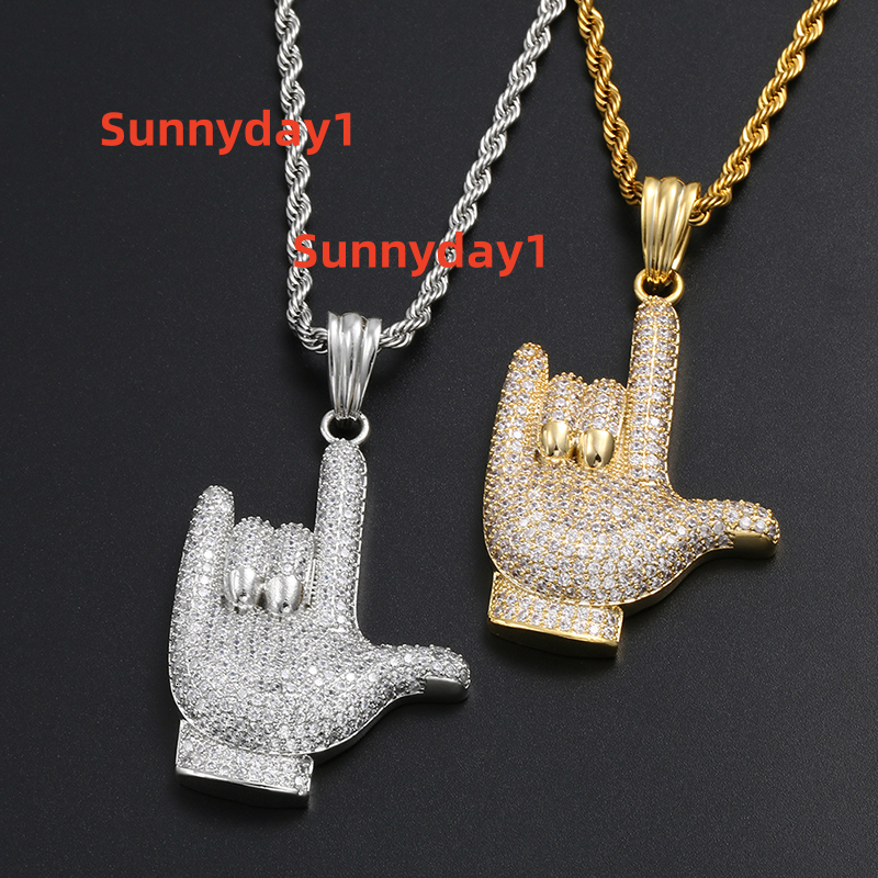 Hot Sale 925 Sterling Silver Iced Fire Pendant VVS Moissanite Custom Finger Charm Passes Diamond Tester Hip Hop Style