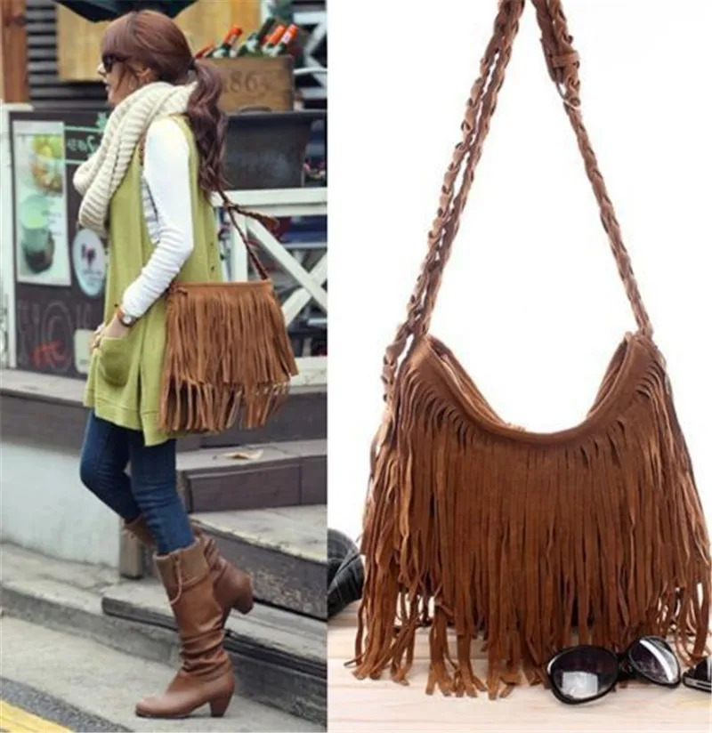 Tassel Suede Shoulder Bag Women Fashion Shoulder Bag Elegant Beautiful Satchel For Women 251110