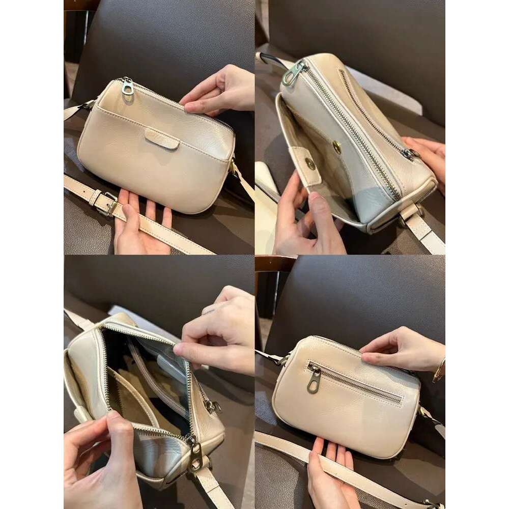Real Cow Leather Ladies Crossbody 2023 New Women's High Quality Handbag Small Commuter Shoulder Bag Easy To Match