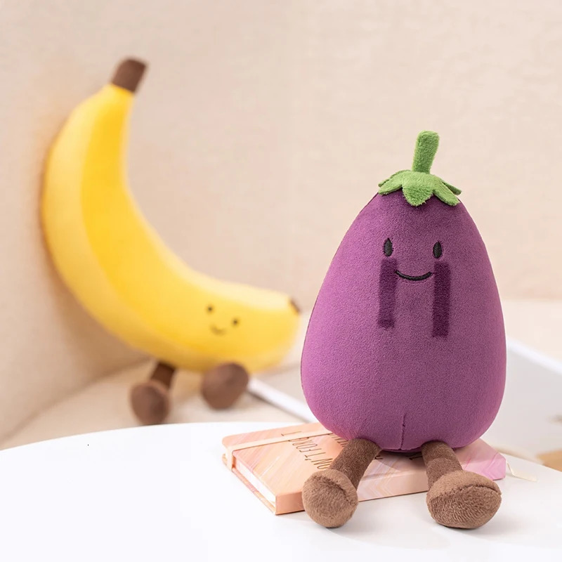 Cartoon Cute Fruit Plush Doll High Quality Peach Pear Tomato Banana Eggplant Plush Toy Home Decoration Gift For Boys And Girls 251110