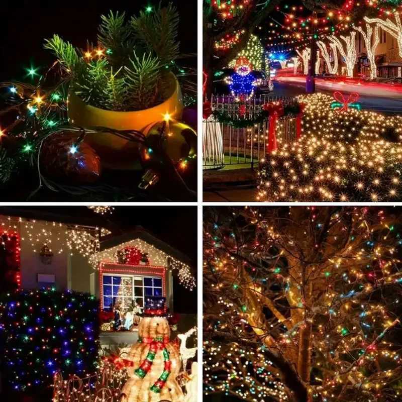 Christmas LED Solar String Lights Fairy Lights 8 Lighting Modes Waterproof Suitable for Outdoor Gardens Weddings Parties Dances Y251111