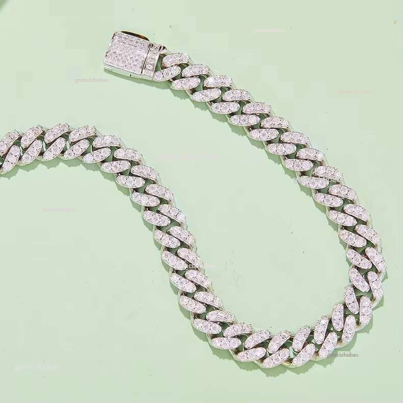 Hot Sale Hip Hop Jewelry Sterg Sier 6mm 8mm 10mm Vvs1 GRA Certified Moissanite Miami Cuban k Bracelet Unisex