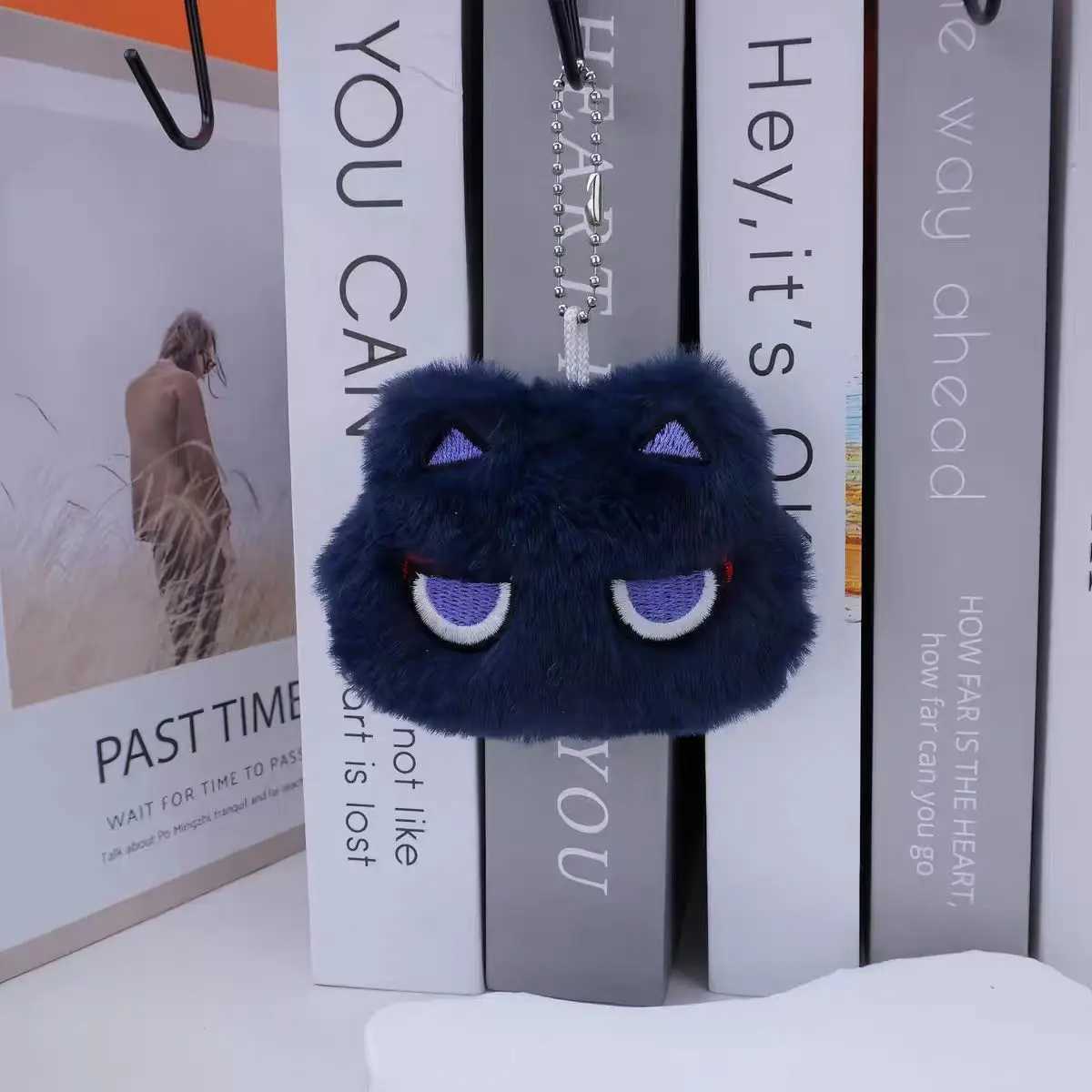 Cute wanderer folk Kabuki Scaramouche hat role-playing keychain cat pendant plush doll keychain W250411