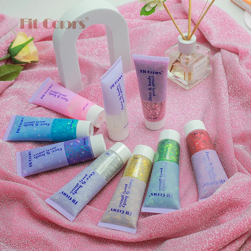 Fit Colors 14 colors Glitter Gel Merman Scale Face Body Lip Glitter Eyeshadow Polarizing Stage Makeup ins Style 250410