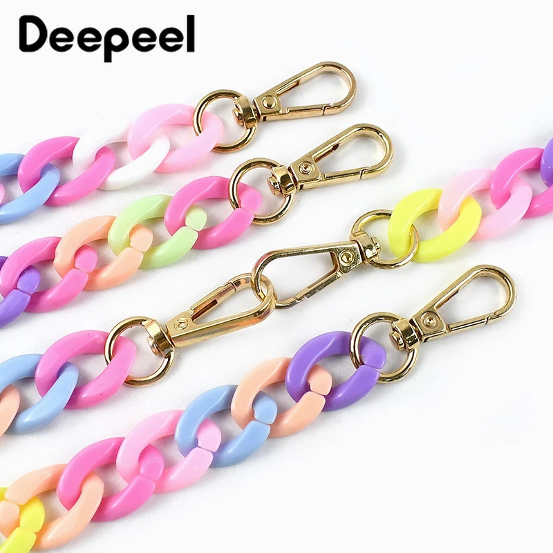 Deepeel 30/60/90/120cm Color Acrylic Bags Chain Womens Crossbody Handbag Shoulder Bag Strap Plastic Phone DIY Pendant Chains 251110