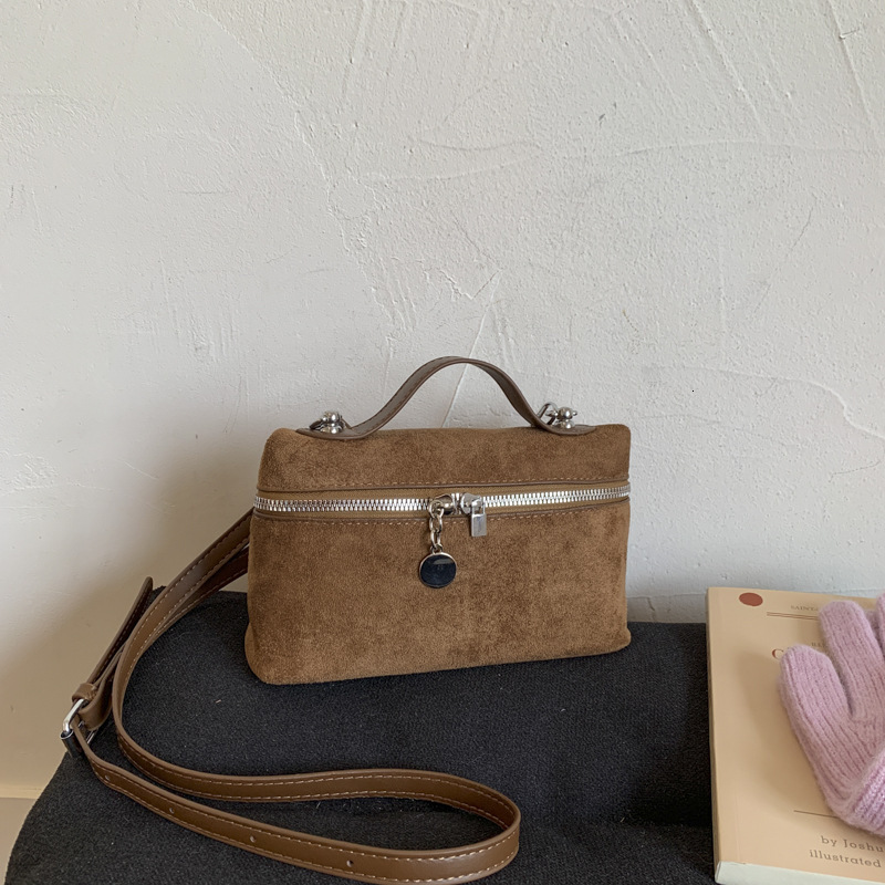Luxury Brand Designer Bag Light Luxury Small Square Bag High-Quality Suede Box Bag Ins Versatile Commuting Patchwork Single Shoulder Crossbody Bag