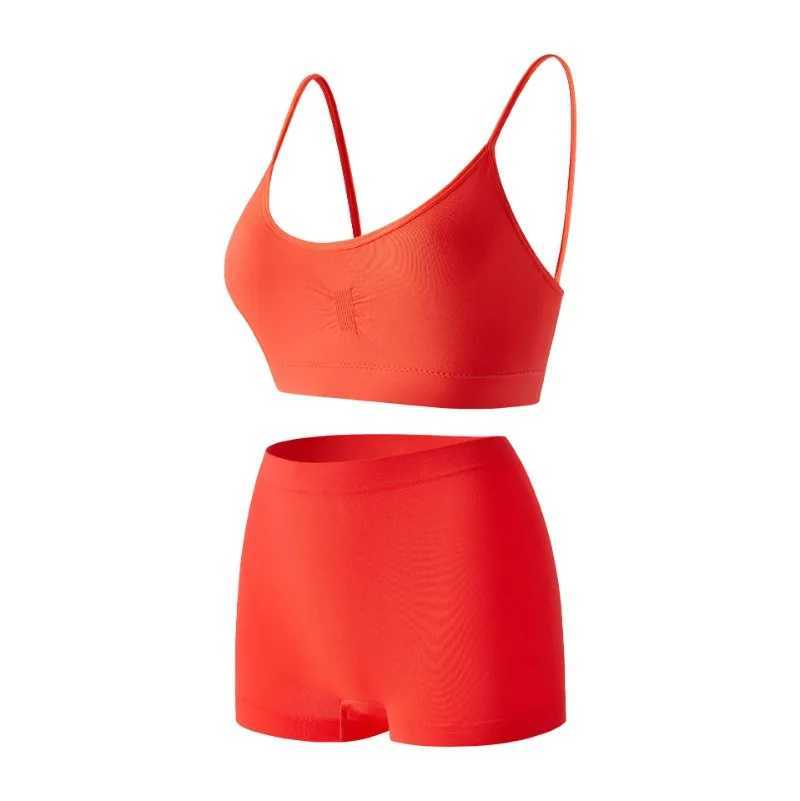 2-piece yoga shorts set gym workout set womens workout set fitness set cross strap bra high waisted sprint track suitW250411