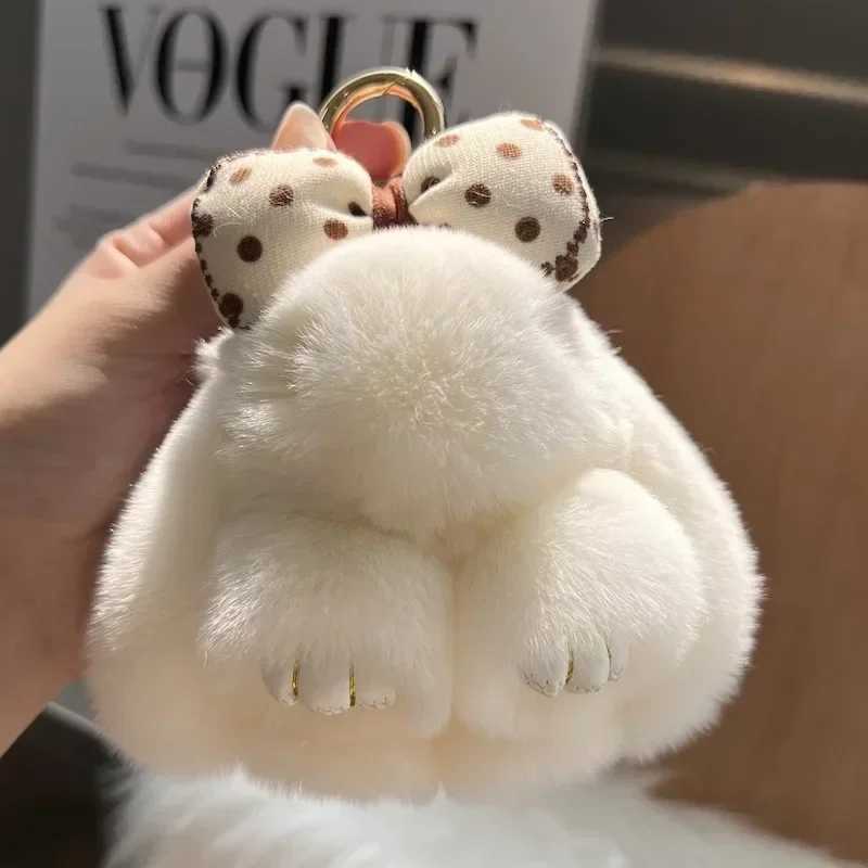 2024 Mini Rabbit Bow Pendant Bag Belt Car Keychain Cute Rabbit Couple Pendant Cute Keychain W250411