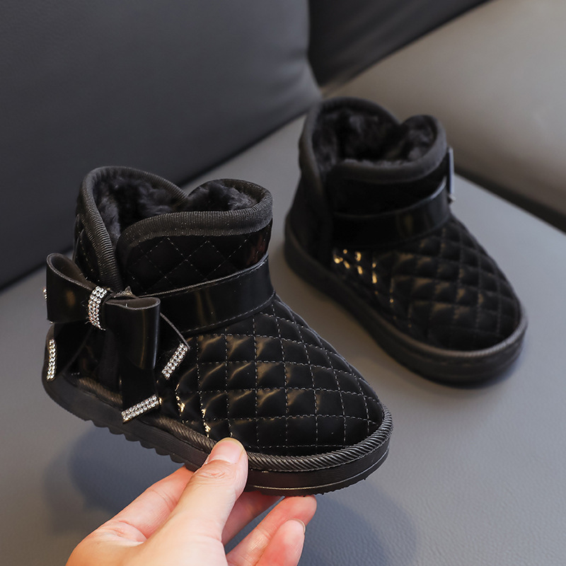 Kids Snow Boots Girls Cotton Shoes Winter Plush Warm Non-slip Children Kidszworld Baby Infant Girls Ankle Boots Girl Toddler Shoes Size 19 - 36 K0217