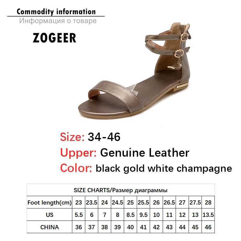 Summer Shoes Womens Sandals Large Size Genuine Leather Golden Apartment Casual Beach Shoes White Gladiator Flip Cover Comfortable for WomenXJ250410