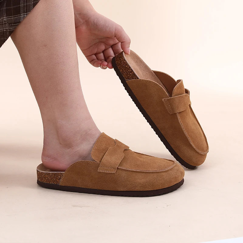 Smile PoP Cork Suede Clogs Slippers For Women Men Shoes Classic Antislip Outdoor With Arch Support Mules 251111