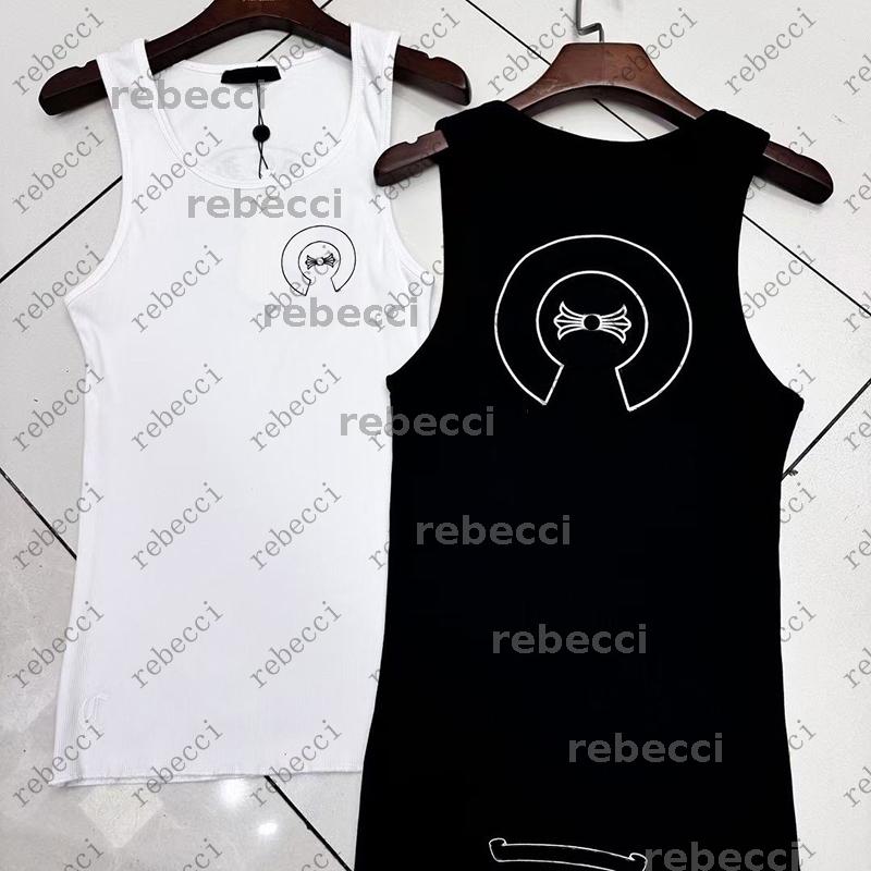 2025 New Trendy Printed Letter Cross Womens Vest Casual Sleeveless Sweat Tank Top T-shirt summer ladies cotton tshirt CSD2504112-12