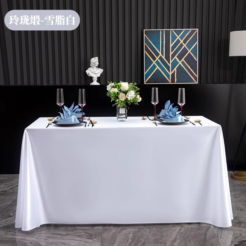 Conference Hotel Dessert Table Long Outdoor Lawn Wedding Tablecloth TY1