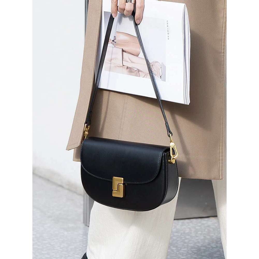 Designer Bag YANATARI Genuine Leather Shoulder Woman Minimalist Crossbody Cowhide Female Dumpg Bag