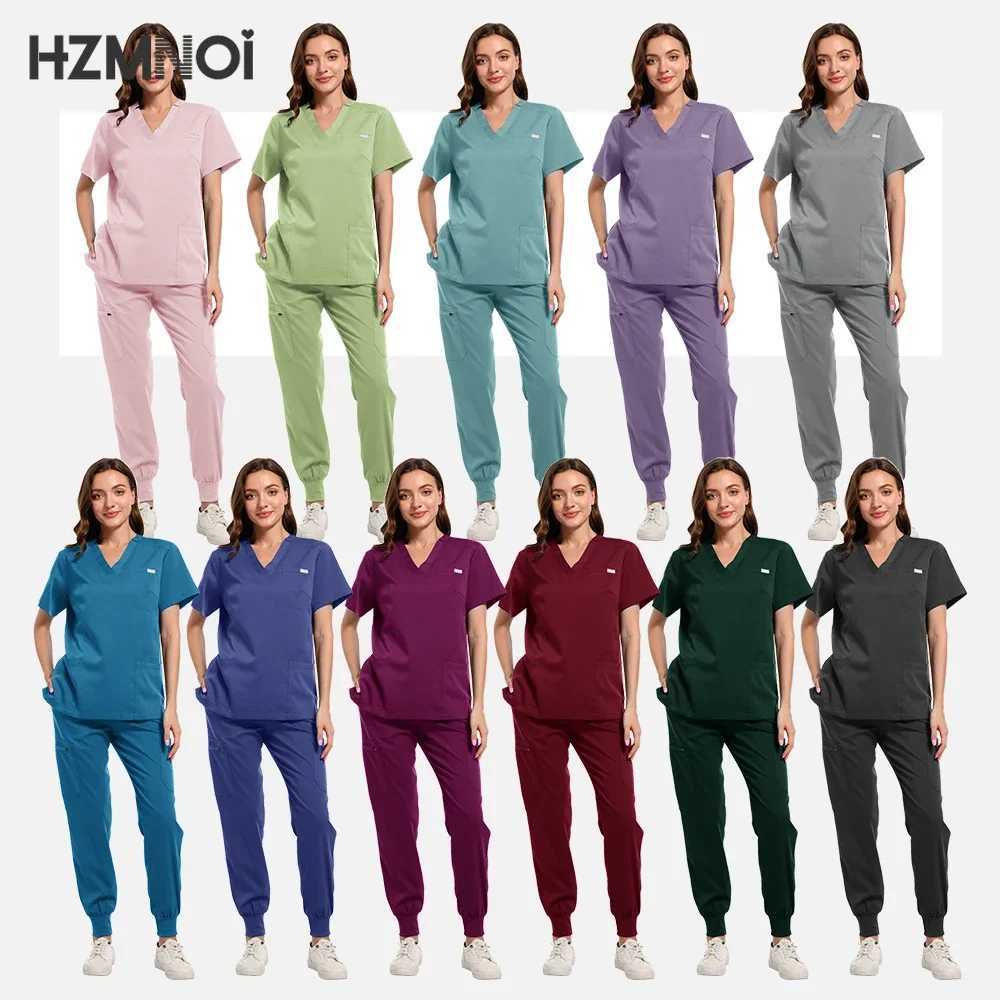 High Quty Medical Women Scrubs Sets Hospital Surgery Dental Clinic Beauty Spa Sn Lab Workwear Clothes Nurses Accessories X2504107