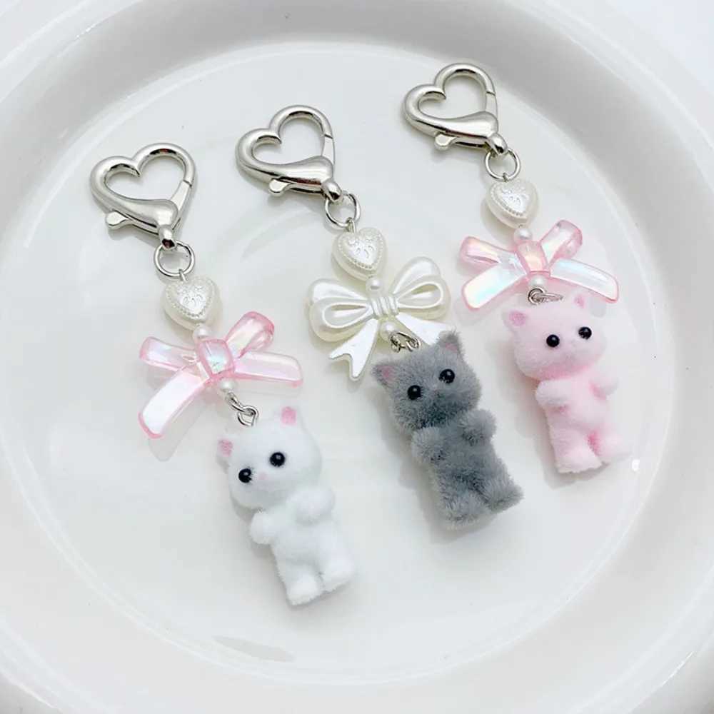 Cute keychain cat paw cloud rabbit alpaca keychain soft plush toy plush car keyring filled fluffy bag pendant charm W250411