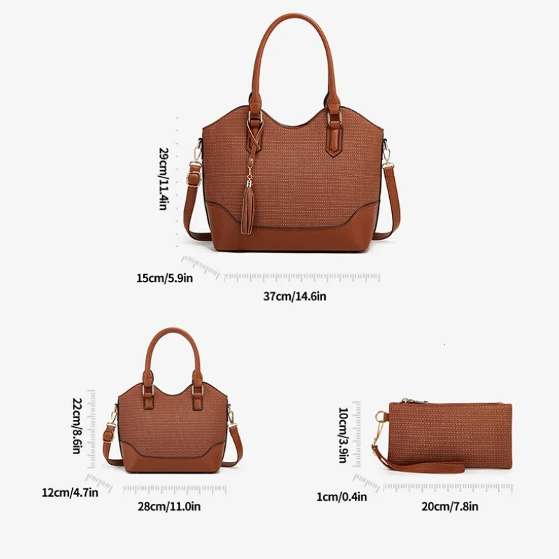 2025 Mother and Daughter Bag Threepiece Set Large Medium Similar To Fashionable 251110