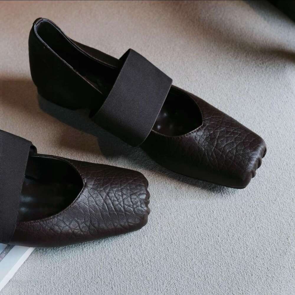 Black Sensation Ballet Shoes for Women 2025 Fall Fashion Pattern chunky Flats Designer Shoe with dress