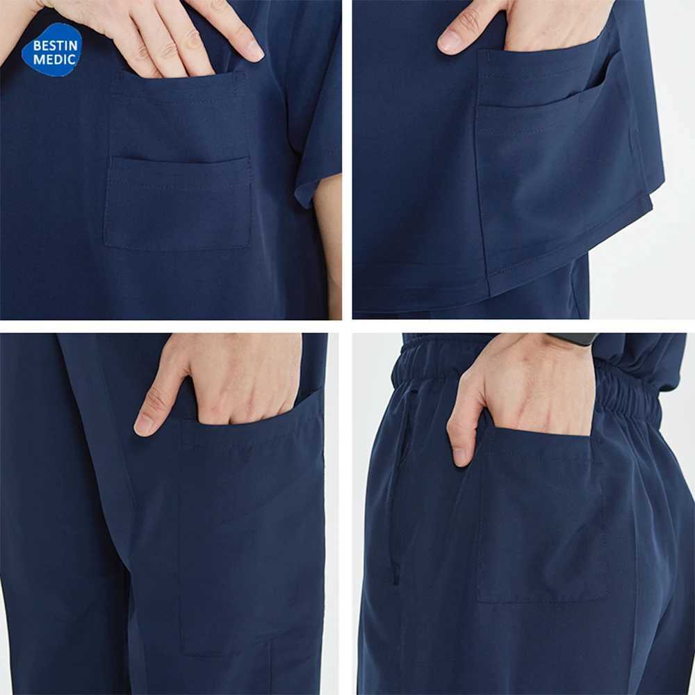 Matte set Doctor Nurse Uniform Hospital Beauty Sn Surgeon Clinic Medical Nursing Clothing Dental Pediatric Work Clothes S23-01 X250410