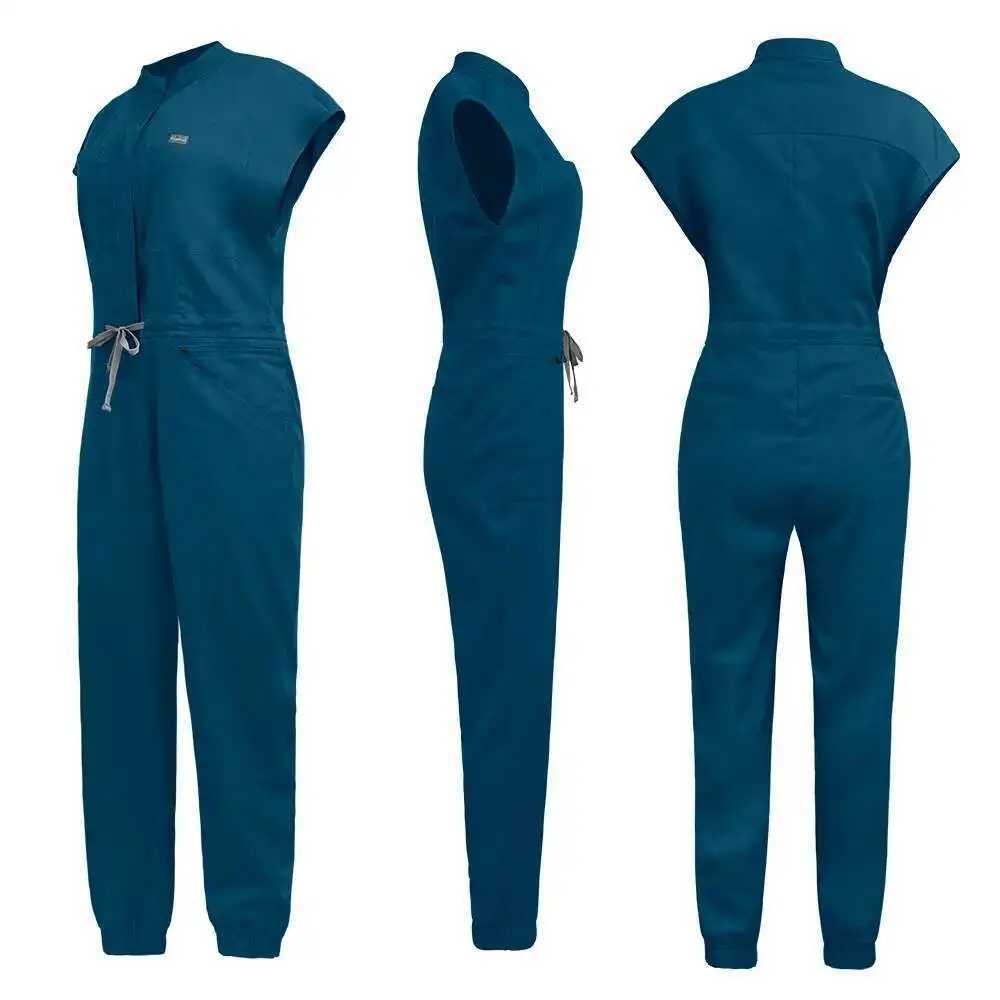 New integrated high-end medical frosted bracket collar fly Slve zipper operating room doctor nurse nursing work clothes X250410