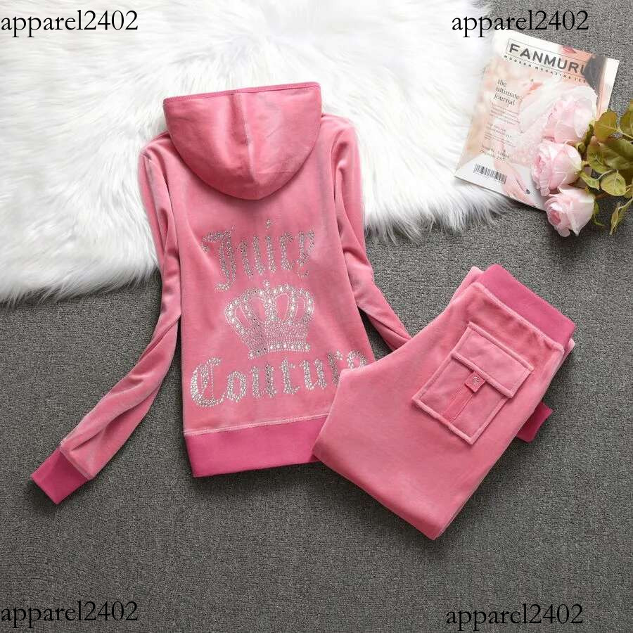 Juicy Tracksuit Designer Hoodie Womens Juicy Cotoure Women Short And Long Sleeved Suit Velvet Two Piece Sportswear Pullover Hoodie Set Casual Wear Jogging Suit 678