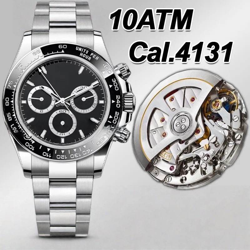 2026 Men's Designer Watch Top Quality Luxury Super Clean Factory Watch 40MM Automatic Chronograph Cal.4131 Movement