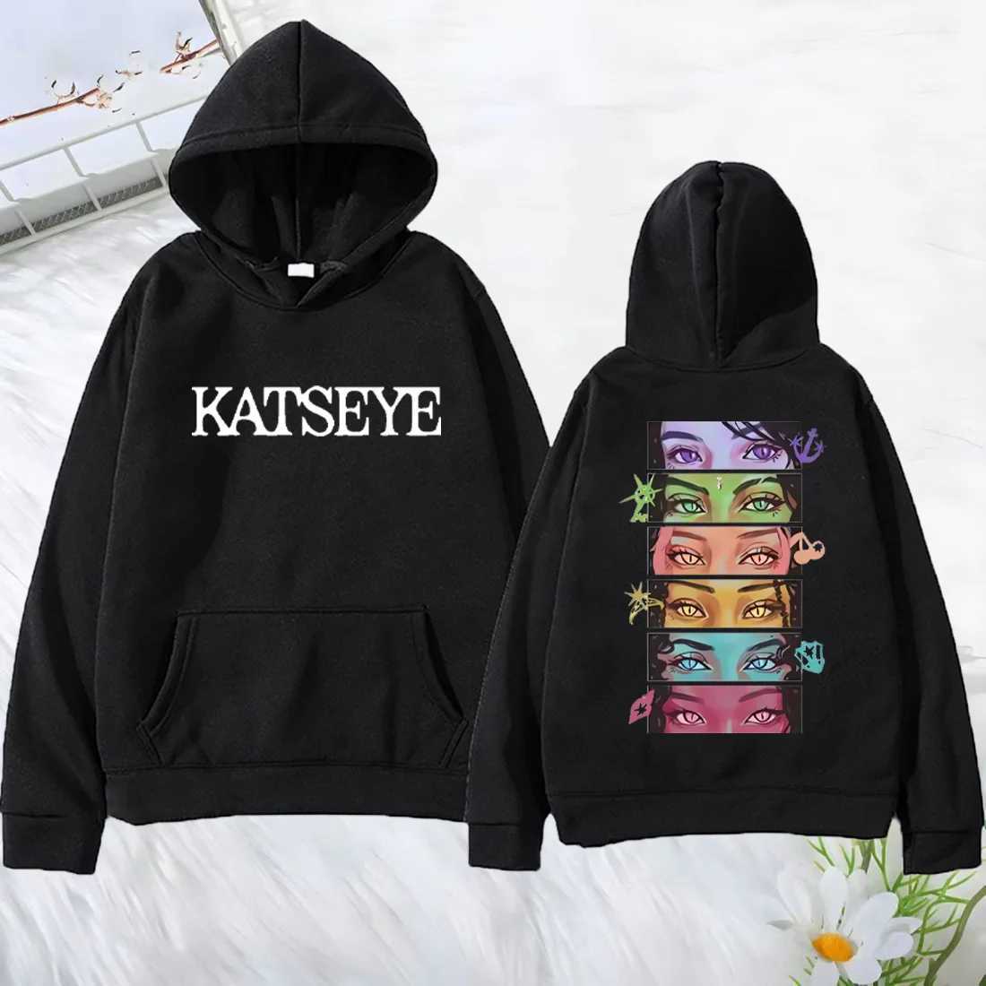 Korean Girl Group KATSEYE Graphics Hoodie Men Womens 2025 Manga Style vintage Fashion streetwear Long Sleeve Fleece Sweatshirts M251111