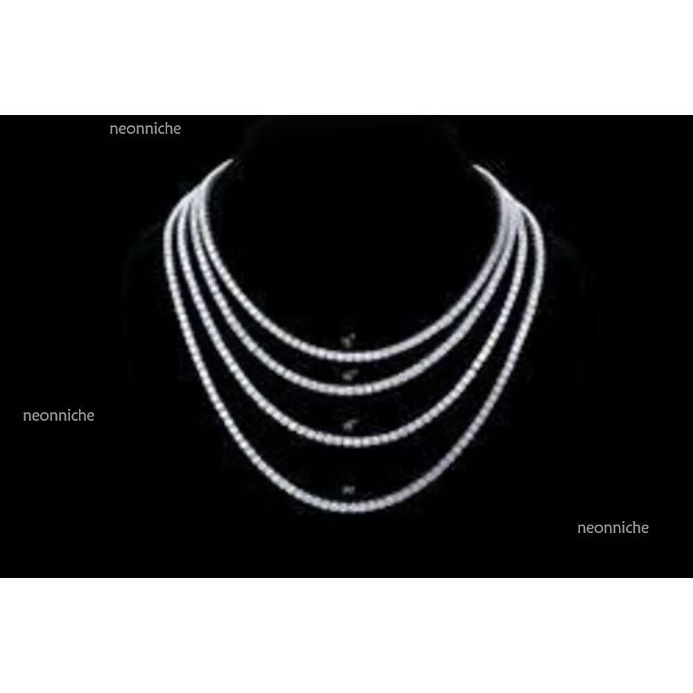 3MM-5MM Width Personalized Vintage 14k Solid White Gold With VVS VS CVD Round Cut IGI GIA Certified Lab Grown Dia Tennis Necklace
