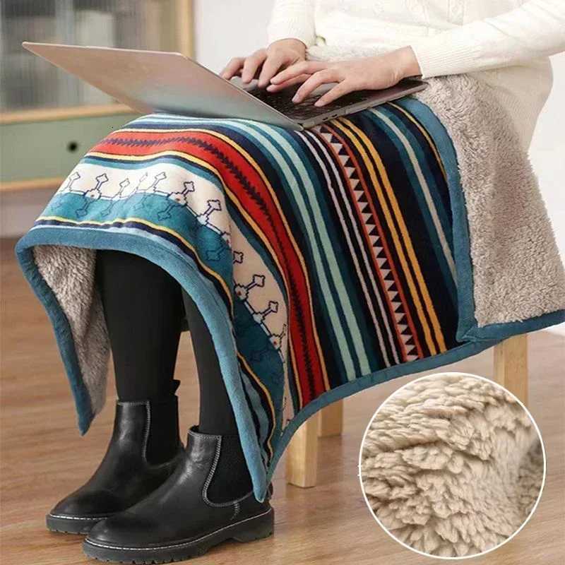 Soft fluffy flannel throw blanket bohemia ethnic styl warm nap knee blanket winter coral fleece thermal small thick quilt C251111