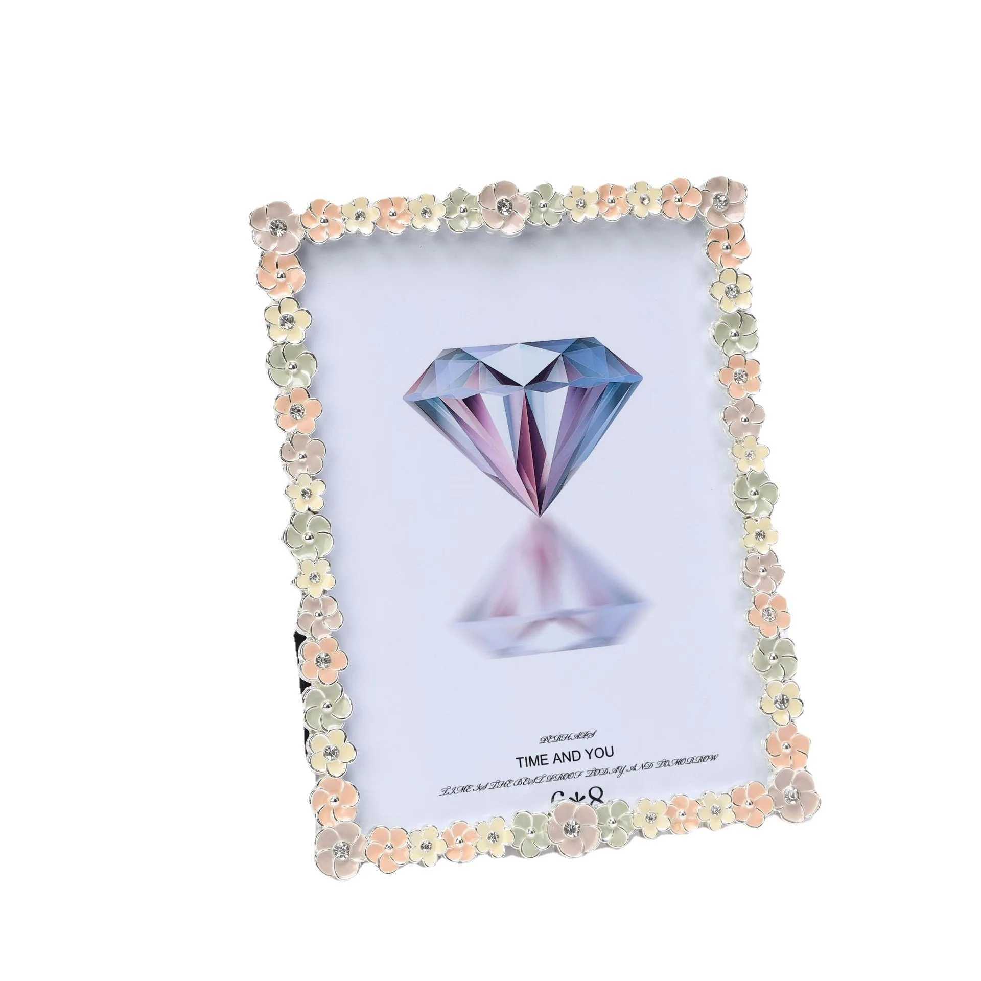 6/7/8 Inch Modern Simple Fashion Light Luxury Metal Picture Frame Wedding Birthday Party Gift L251110 H260306