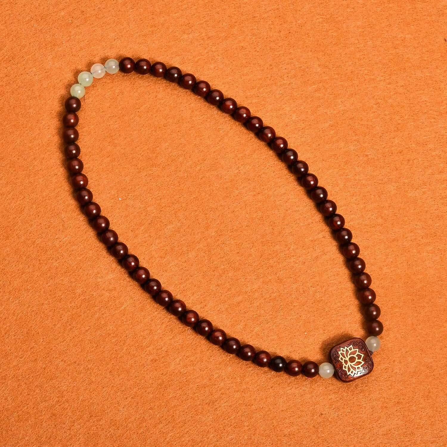 Buddhist prayer multi circle bead wristband 6mm natural rosewood green Venus multi-layer bracelet