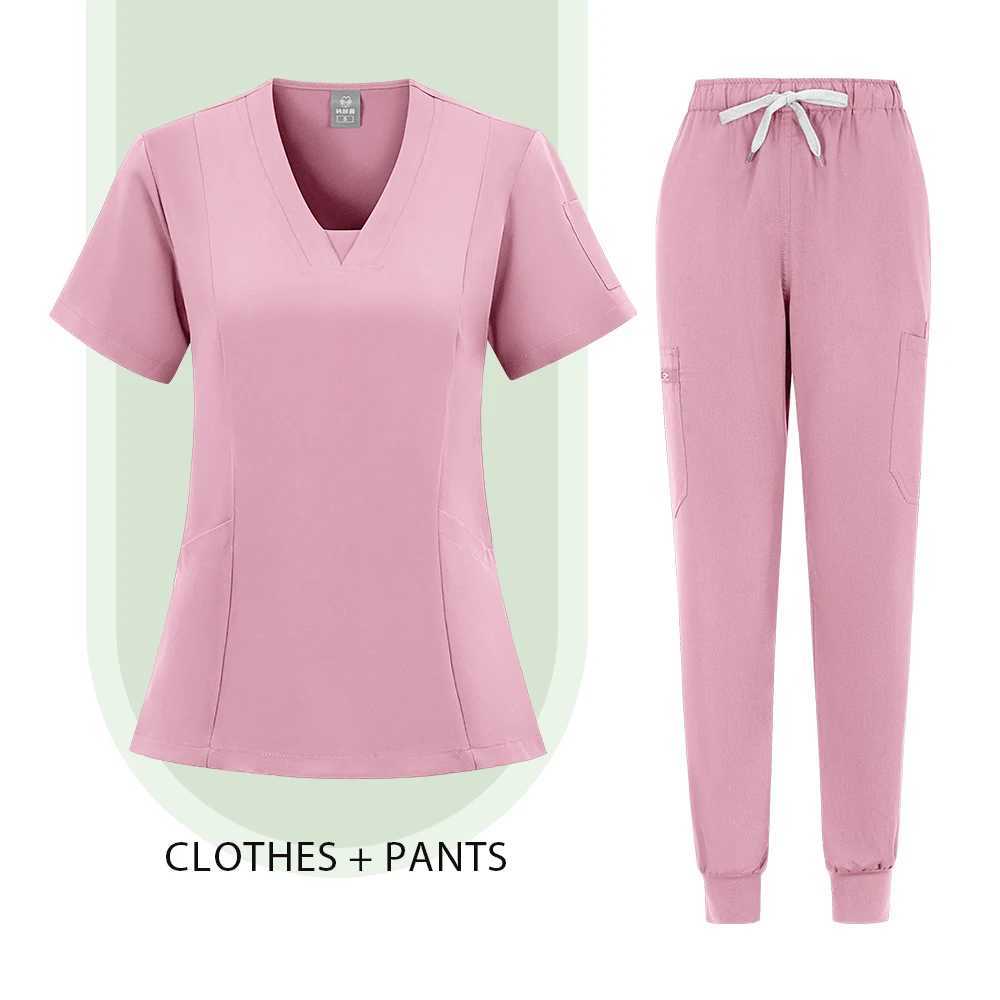 High Quty Pharmacist Work Suits Men Health Check Doctor Working Clothes Hospital Scrubs Uniforms Men Surgical Nurse Top+Pants X250410